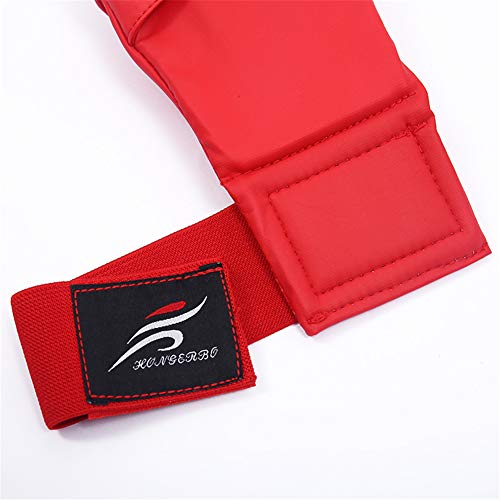 Rysmliuhan Shop Guantes Kick Boxing Guantillas Karate Guantes de Kickboxing Guantes de Boxeo tailandés Bolsa de Boxeo Guantes Guantes de Entrenamiento de Boxeo Red,L