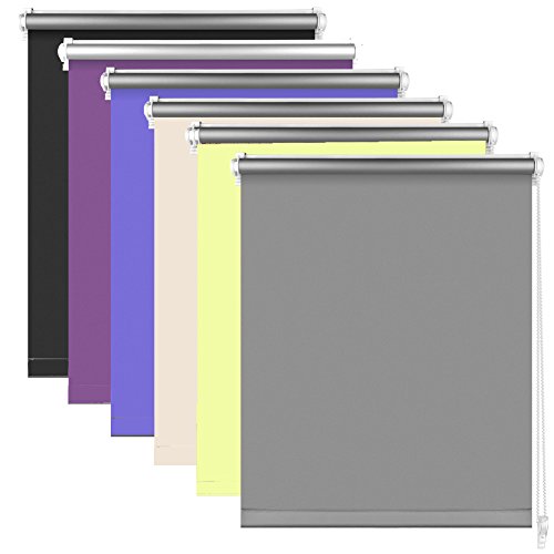S SIENOC Klemmfix - Estor Opaco para Ventana Estor Enrollable/Thermo – Estor de Opaco Blackout Blind Silver Coating Opaque Protección de Pantalla para Ventanas y Puertas S SIENOC Klemmfix - Estor Opaco para Ventana Estor Enrollable/Thermo – Estor de Opaco Blackout Blind Silver Coating Opaque Protección de Pantalla para Ventanas y Puertas