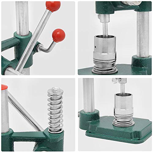 S SMAUTOP Máquina de Fabricación de Botones de Cubierta de Tela Hecha a Mano Herramienta de Bricolaje Insignia que Hace la Máquina con 3 Moldes (Φ18 / 25 / 30mm) Botones de 300 Piezas