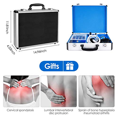 S SMAUTOP Máquina de Terapia de Ondas de Choque Multifuncional Onda de Sonido Vibrante Máquina de Fisioterapia para Masajeador Muscular Corporal para Alivio del Dolor, Dolor Muscular y Articular (CE)