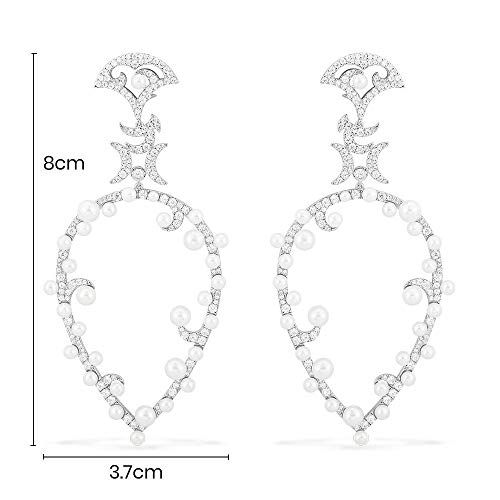 S925 plata de ley micro incrustaciones de diamantes de cristal Una versión casera pendientes de perlas en forma de pera temperamento diosa mujer-plata_925 plata S925 plata de ley micro incrustaciones de diamantes de cristal Una versión casera pendientes de perlas en forma de pera temperamento diosa mujer-plata_925 plata