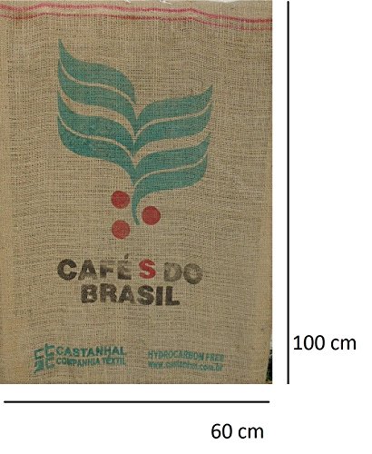 SABOREATE Y CAFE THE FLAVOUR SHOP Tela de Saco de Café de Origen Brasil Reutilizado para Tapizar de Yute Arpillera 100% Natural (70 cm x 1 metro)