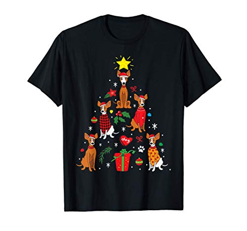 Sabueso Ibicenco Perro de Árbol de Navidad Regalo divertido Camiseta Sabueso Ibicenco Perro de Árbol de Navidad Regalo divertido Camiseta
