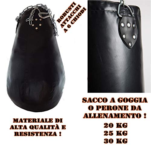 Saco de boxeo de alta calidad y resistencia para entrenamiento Muay Thai, patadas, rodillas, montantes (Vuoto)