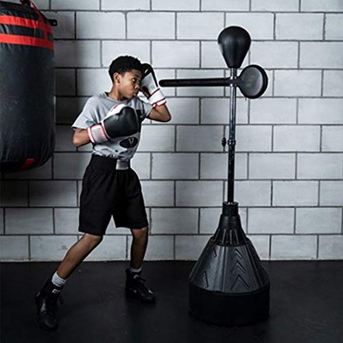 Saco de Boxeo Deportivo Independiente, Pelota de Boxeo de Entrenamiento Pesado Independiente con Barra Reflectante para Adultos y Niños Base de Ventosa Fuerte Ejercicio Liberar Estrés Adelgazar