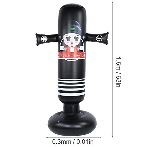 Saco de Boxeo Independiente, Saco de Arena de Boxeo Inflable, Entrenamiento de Alivio de Presión Para Adultos, Entrenamiento de Fitness(Black) Saco de Boxeo Independiente, Saco de Arena de Boxeo Inflable, Entrenamiento de Alivio de Presión Para Adultos, Entrenamiento de Fitness(Black)