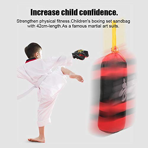 Saco de Boxeo para niños, Saco de Arena Colgante con Guantes de Boxeo para niños Guantes de Entrenamiento de sacador Fight Mitts Toy Set para Kid Sports Fitness Saco de Boxeo para niños, Saco de Arena Colgante con Guantes de Boxeo para niños Guantes de Entrenamiento de sacador Fight Mitts Toy Set para Kid Sports Fitness