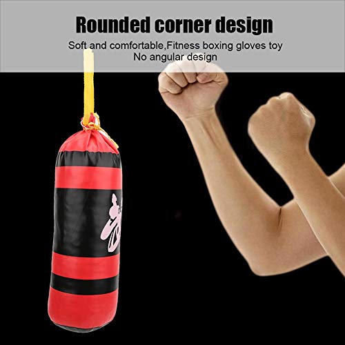 Saco de Boxeo para niños, Saco de Arena Colgante con Guantes de Boxeo para niños Guantes de Entrenamiento de sacador Fight Mitts Toy Set para Kid Sports Fitness