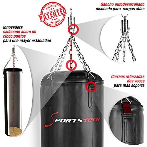 Saco de Boxeo Profesional.Fijación 360° de Sportstech; Incluye póster de Entrenamiento;Nuestro BXP está Recomendado por la Asociación de Boxeo de Berlín,Ideal para Kick Boxing y Boxeo (150x40cm) Saco de Boxeo Profesional.Fijación 360° de Sportstech; Incluye póster de Entrenamiento;Nuestro BXP está Recomendado por la Asociación de Boxeo de Berlín,Ideal para Kick Boxing y Boxeo (150x40cm)