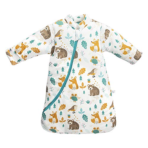 Saco de dormir para bebé de invierno para niños, 3,5 tog, diferentes tamaños, desde el nacimiento hasta los 4 años (altura 90-105 cm / 24-48 meses, mundo animal) Saco de dormir para bebé de invierno para niños, 3,5 tog, diferentes tamaños, desde el nacimiento hasta los 4 años (altura 90-105 cm / 24-48 meses, mundo animal)