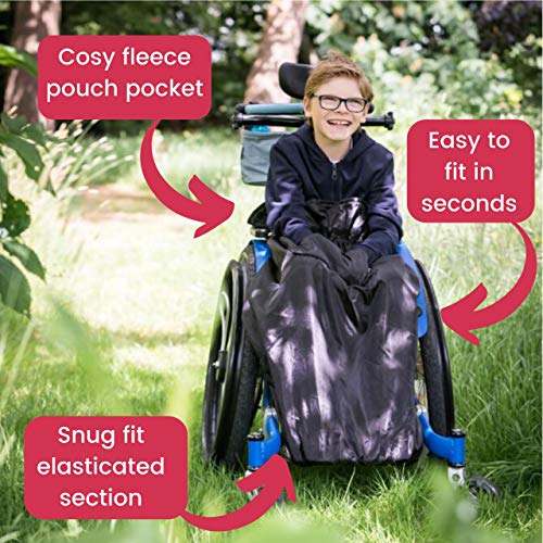 Saco infantil para sillas de ruedas y cochecitos pediátricos - Negro Saco infantil para sillas de ruedas y cochecitos pediátricos - Negro