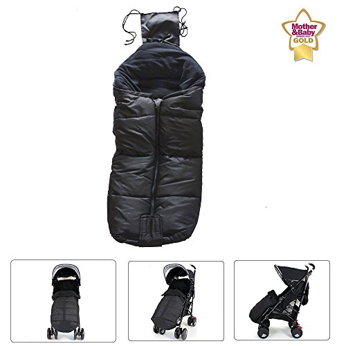 Saco Polar Universal Para Silla de Paseo y Cochecito. (Universal-Bugaboo-Maclaren-Jane). Color Negro.