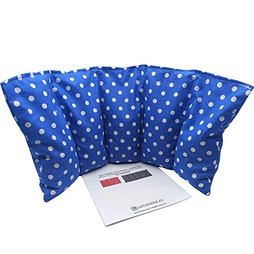 Saco térmico “Alma azul” – 47 X 20 cm (XL) – relleno con 800gr de huesos de cereza - para microondas y congelador Saco térmico “Alma azul” – 47 X 20 cm (XL) – relleno con 800gr de huesos de cereza - para microondas y congelador
