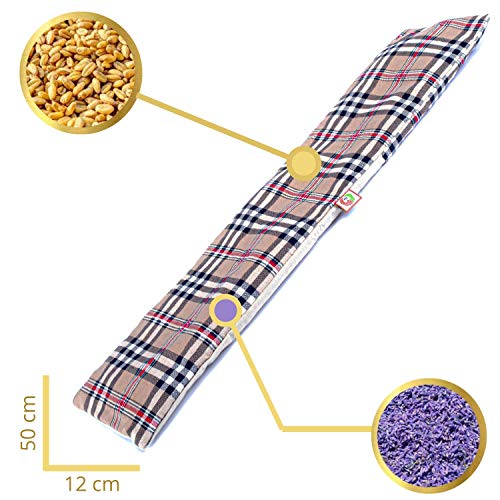 Saco Térmico Semillas Cervical - Almohada Cuello para Calentar en Microondas (50x12 cm) - Cojín de Semillas - Bolsa de Calor con Funda lavable, Tela de Algodón 100% y Olor a Lavanda (Oxford) Saco Térmico Semillas Cervical - Almohada Cuello para Calentar en Microondas (50x12 cm) - Cojín de Semillas - Bolsa de Calor con Funda lavable, Tela de Algodón 100% y Olor a Lavanda (Oxford)