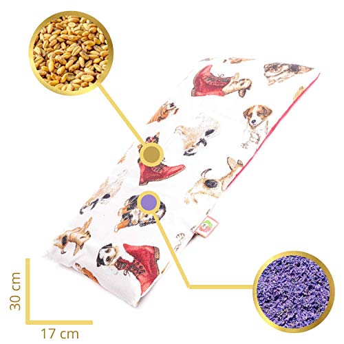 Saco Térmico Semillas Multiusos - Almohada para Calentar en Microondas (30x17 cm) - Bolsa de Calor - Cojín de Semillas con Funda Lavable, Tela de Algodón 100% y Olor a Lavanda (Perritos) Saco Térmico Semillas Multiusos - Almohada para Calentar en Microondas (30x17 cm) - Bolsa de Calor - Cojín de Semillas con Funda Lavable, Tela de Algodón 100% y Olor a Lavanda (Perritos)