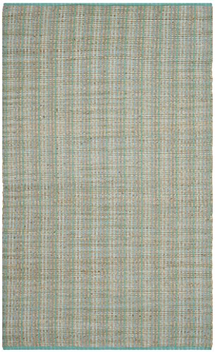 Safavieh "Málaga algodón y Yute Alfombra, Verde, 91 x 152 x 1.6 cm-p, Verde, 91 x 152 cm