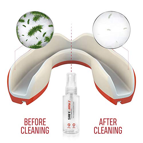 SAFEJAWZ Spray desinfectante para Protectores bucales Limpiador Protector de Goma Antimicrobiano con Sabor a Menta. 50ml. SAFEJAWZ Spray desinfectante para Protectores bucales Limpiador Protector de Goma Antimicrobiano con Sabor a Menta. 50ml.
