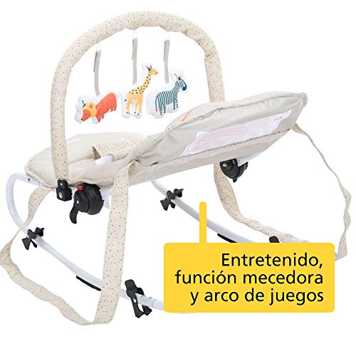 Safety 1st Koala Gandulita reclinable para bebé con funcion mecedora, Hamaca con arco de juego, ligera y compacta, color happy Day Safety 1st Koala Gandulita reclinable para bebé con funcion mecedora, Hamaca con arco de juego, ligera y compacta, color happy Day