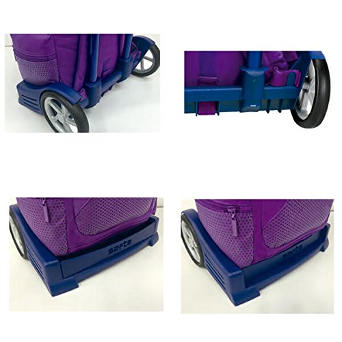 Safta Carro Evolution para Mochilas Escolares Plegable Ligero Resistente Diseño Único 400 x 280 x 850 mm, Rojo, 85 cm
