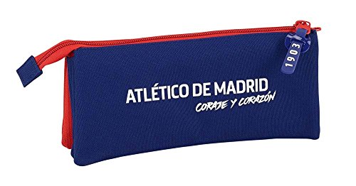 Safta Estuche Escolar Atlético De Madrid "Coraje" Oficial 220x30x100mm