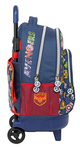 Safta Mochila Escolar con Carro Incluido y Espalda Acolchada de Avengers Heroes Vs Thanos, 330x220x450mm