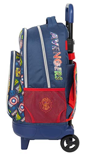 Safta Mochila Escolar con Carro Incluido y Espalda Acolchada de Avengers Heroes Vs Thanos, 330x220x450mm