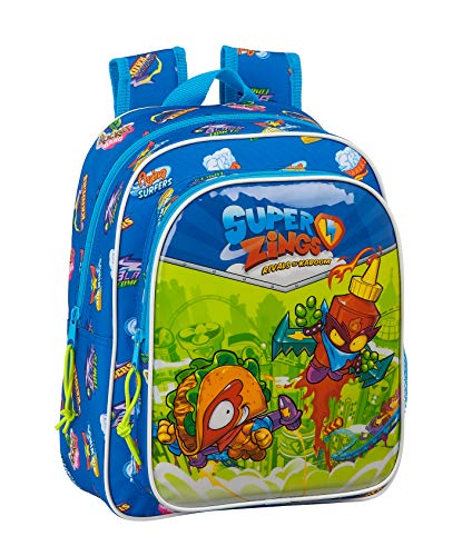 Safta Mochila Escolar Infantil de Superzings Serie 5, 270x100x330mm, Azul Safta Mochila Escolar Infantil de Superzings Serie 5, 270x100x330mm, Azul