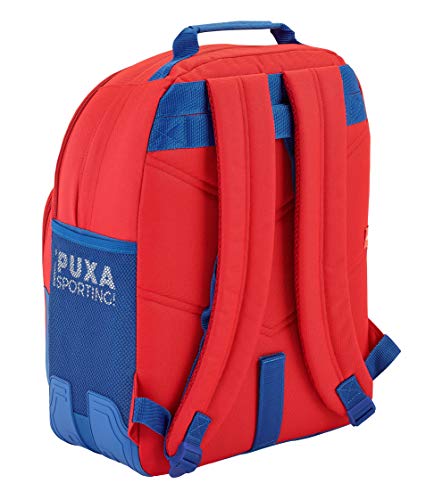 Safta Mochila Escolar Real Sporting De Gijon Oficial 320x150x420mm