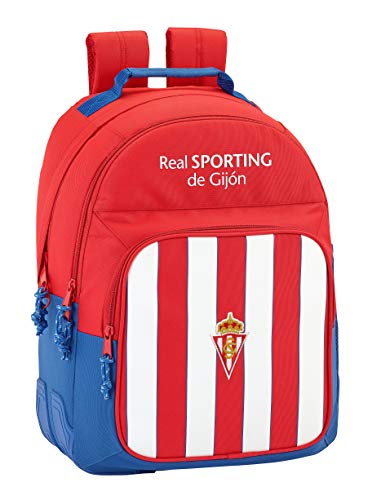 Safta Mochila Escolar Real Sporting De Gijon Oficial 320x150x420mm