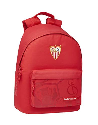 Safta Mochila Juvenil de Sevilla FC Oficial para Portátil 14,1", 310x160x410mm Equipaje, Niños Unisex, Rojo, Talla Única