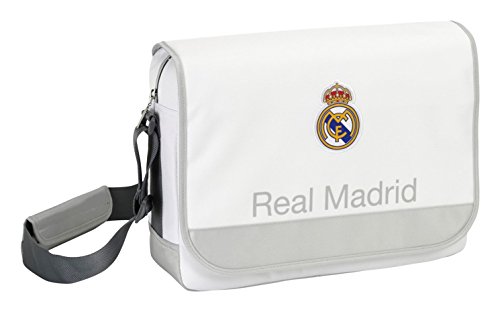 Safta SF-611624-340-Bandolera Ordenador portatil 15,6, diseño Real Madrid, Unisex, Multicolor, 40 cm