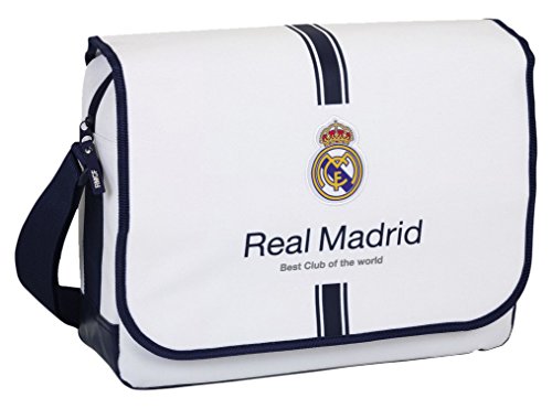 Safta SF-611654-340-Bolso Bandolera Ordenador portatil, 1ª equipacion Temporada 2016/2017, diseño Real Madrid, Unisex, Multicolor, 40 cm