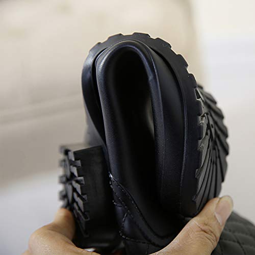 SAGUARO Botas de Agua Mujer Jardín Trabajo Lluvia Botas Antideslizante Wellington Boots Impermeable Media Pierna Bota de Goma, Negro 36 SAGUARO Botas de Agua Mujer Jardín Trabajo Lluvia Botas Antideslizante Wellington Boots Impermeable Media Pierna Bota de Goma, Negro 36