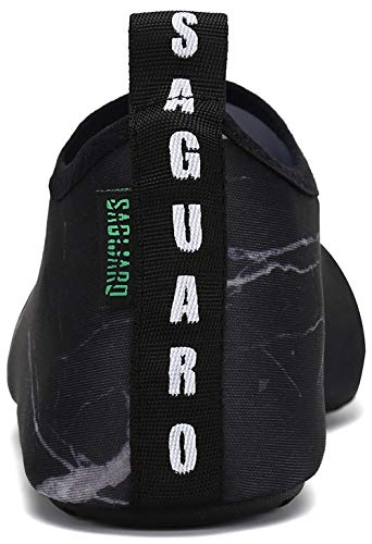 SAGUARO Escarpines Hombre Mujer para Buceo Snorkel Surf Natación Piscina Vela Mares Rocas Río Zapatos para Agua Calzado Playa Zapatillas Deportes Acuáticos (060 Negro,40/41 EU)