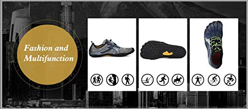 SAGUARO Hombre Mujer Zapatillas de Training Yoga Entrenamiento Gym Interior Transpirables Zapatos Correr Barefoot Resistentes Comodas Zapatos Gimnasio Asfalto Playa Agua Exterior(Gris, 39 EU)