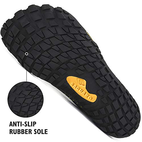 SAGUARO Unisexo Ligeras Zapatillas de Trail Running Flexibles Elástica Zapatos de Playa Ventilación Ajustables Zapato Descalzos Minimalistas Zapatillas para Pista Surf Buceo Nadando, Agua Azul 46