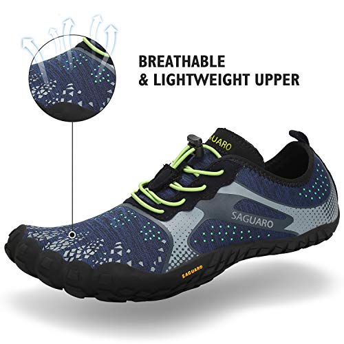 SAGUARO Unisexo Ligeras Zapatillas de Trail Running Flexibles Elástica Zapatos de Playa Ventilación Ajustables Zapato Descalzos Minimalistas Zapatillas para Pista Surf Buceo Nadando, Agua Azul 46 SAGUARO Unisexo Ligeras Zapatillas de Trail Running Flexibles Elástica Zapatos de Playa Ventilación Ajustables Zapato Descalzos Minimalistas Zapatillas para Pista Surf Buceo Nadando, Agua Azul 46