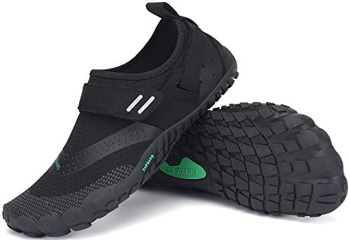 SAGUARO Unisexo Zapatos Trail Running Transpirables Ligero Hombres Zapatillas de Deportes Interior Exterior Mujeres Antideslizante Zapato de Aqua Playa Yoga Gimnasio Calzado, Negro 43