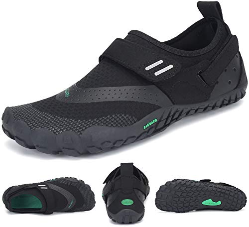 SAGUARO Unisexo Zapatos Trail Running Transpirables Ligero Hombres Zapatillas de Deportes Interior Exterior Mujeres Antideslizante Zapato de Aqua Playa Yoga Gimnasio Calzado, Negro 43