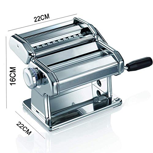 Sailnovo Máquina Pasta Fresca, Máquina de Cortador de Pasta de Acero Inoxidable, Máquina de Rodillos Para Casa Cocina Fabrica de Fideos Frescos de Masa Tagliatelle de Lasaña de Espaguetis Sailnovo Máquina Pasta Fresca, Máquina de Cortador de Pasta de Acero Inoxidable, Máquina de Rodillos Para Casa Cocina Fabrica de Fideos Frescos de Masa Tagliatelle de Lasaña de Espaguetis