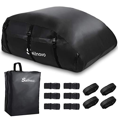 Sailnovo Portaequipaje Techo Coche Impermeable, Cofre de Techo Durable Universal Equipaje de Techo Suave Transportadores de Carga para Coche, Viajes, Autos, Furgonetas, Suvs (560L/ 1000D)