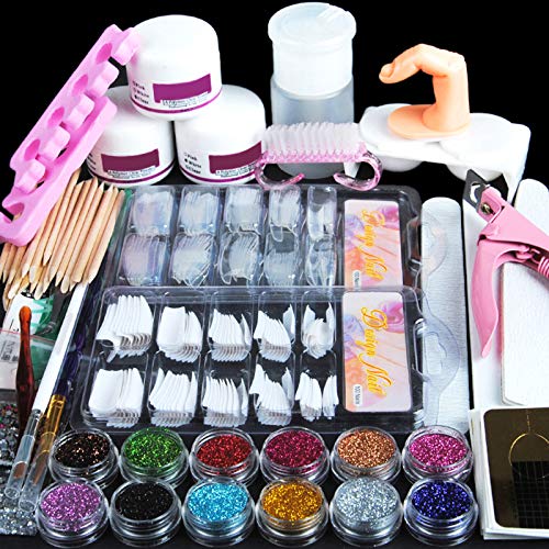 Saint-Acior Uñas de Gel Accesorio para Manicura UV GEL Uñas Postizas Lima de Uñas DIY Uña Arte Herramiento para Nail Art Juego Completo Kit