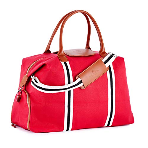 Saint Maniero Bolsa de Viaje Premium Bolsa de Lona Bolsa de Fin de Semana Bolso de Hombro Travel Duffle Duffle para Viaje Corto Bolsa de Mano Bolsa Deporte Duffle Trabajo Bolsa Noche (Rojo, L-XL) Saint Maniero Bolsa de Viaje Premium Bolsa de Lona Bolsa de Fin de Semana Bolso de Hombro Travel Duffle Duffle para Viaje Corto Bolsa de Mano Bolsa Deporte Duffle Trabajo Bolsa Noche (Rojo, L-XL)