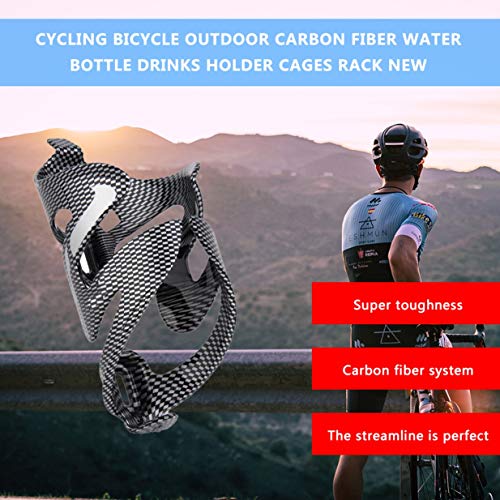 Sairis Bike Ciclismo Deportes de Montaña Ciclismo Bicicleta Botella de Fibra de Carbono para Exterior Portabidones Portabidones Moda Rack-Negro