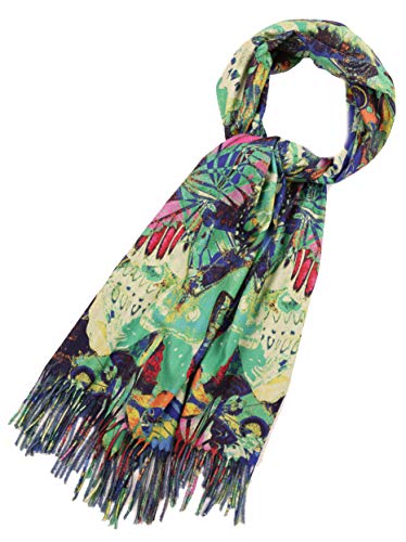 Sakkas 1922 - Estola para mujer de Oria, suave, ligera, con estampado colorido, bufanda y manta - Nature 2 - OS Sakkas 1922 - Estola para mujer de Oria, suave, ligera, con estampado colorido, bufanda y manta - Nature 2 - OS