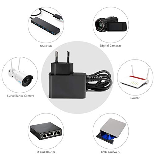 SALCAR Adaptador de corriente de 9W 9V 1A (5,5 x 2,1mm), Dispositivos médicos, timbre inalámbrico, módem ADSL, impresora, router inalámbrico, Tablet, decodificadores, CCTV, LCD, reproductor de CD, etc