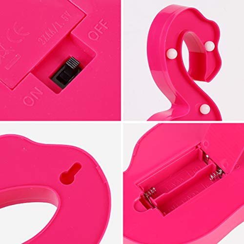 SALCAR Flamingo/Flamenco, Lámpara LED decorativa para dormitorio, 7 LED, luz nocturna para niños, 2 pilas AA, lámpara decorativa LED para Navidad, boda o cumpleaños - Luz LED blanca cálida SALCAR Flamingo/Flamenco, Lámpara LED decorativa para dormitorio, 7 LED, luz nocturna para niños, 2 pilas AA, lámpara decorativa LED para Navidad, boda o cumpleaños - Luz LED blanca cálida