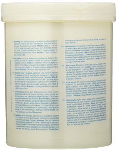 Salerm Cosmetics 21 Silk Protein Leave-In Acondicionador, 1000 ml