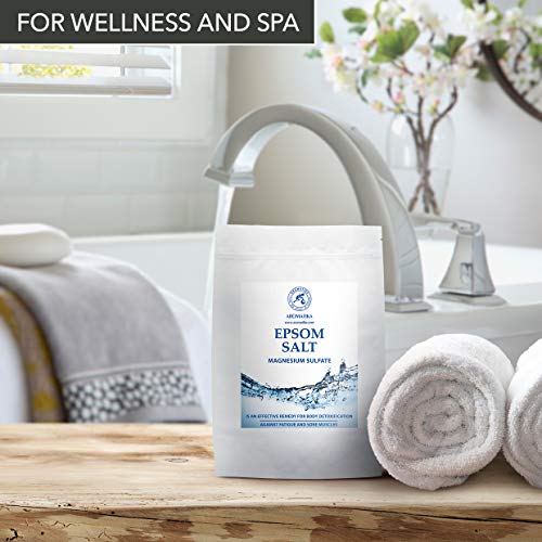 Sales de Baño 1kg - Sal de Epsom 1000g - 100% Pura & Natural - Fuente Concentrada de Magnesio - Relajación & Recuperación Muscular - Desintoxicación - Cuidado del Cuerpo - Cura - Mejor Buen Sueño