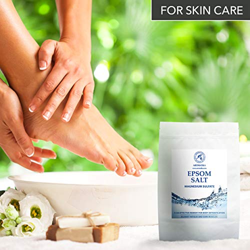 Sales de Baño 1kg - Sal de Epsom 1000g - 100% Pura & Natural - Fuente Concentrada de Magnesio - Relajación & Recuperación Muscular - Desintoxicación - Cuidado del Cuerpo - Cura - Mejor Buen Sueño Sales de Baño 1kg - Sal de Epsom 1000g - 100% Pura & Natural - Fuente Concentrada de Magnesio - Relajación & Recuperación Muscular - Desintoxicación - Cuidado del Cuerpo - Cura - Mejor Buen Sueño
